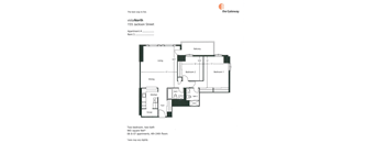2 Bed 2 Bath Floorplan