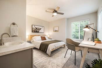 Bedroom With Ceiling Fan at Canyon Creek, Wilsonville, Oregon - Photo Gallery 19