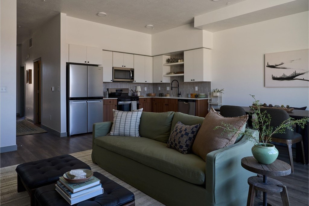 Kitchen and living room