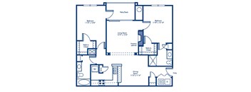 the second floor plan of a two bedroom apartment at the wyndham apartments in l