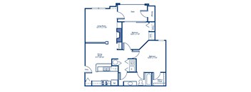 the second floor plan of a 2 bedroom apartment at the wyndham apartments in l