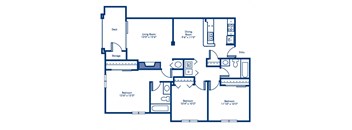 the second floor plan of the laurelwood affordable housing complex shows the kitchen, dining room