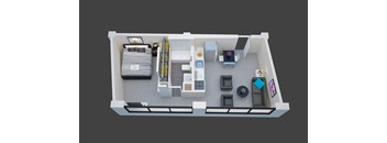 Studio Floor Plan at San Fernando Building, California, 90013