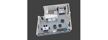 One bedroom one bathroom  Floor Plan at San Fernando Building, Los Angeles, 90013