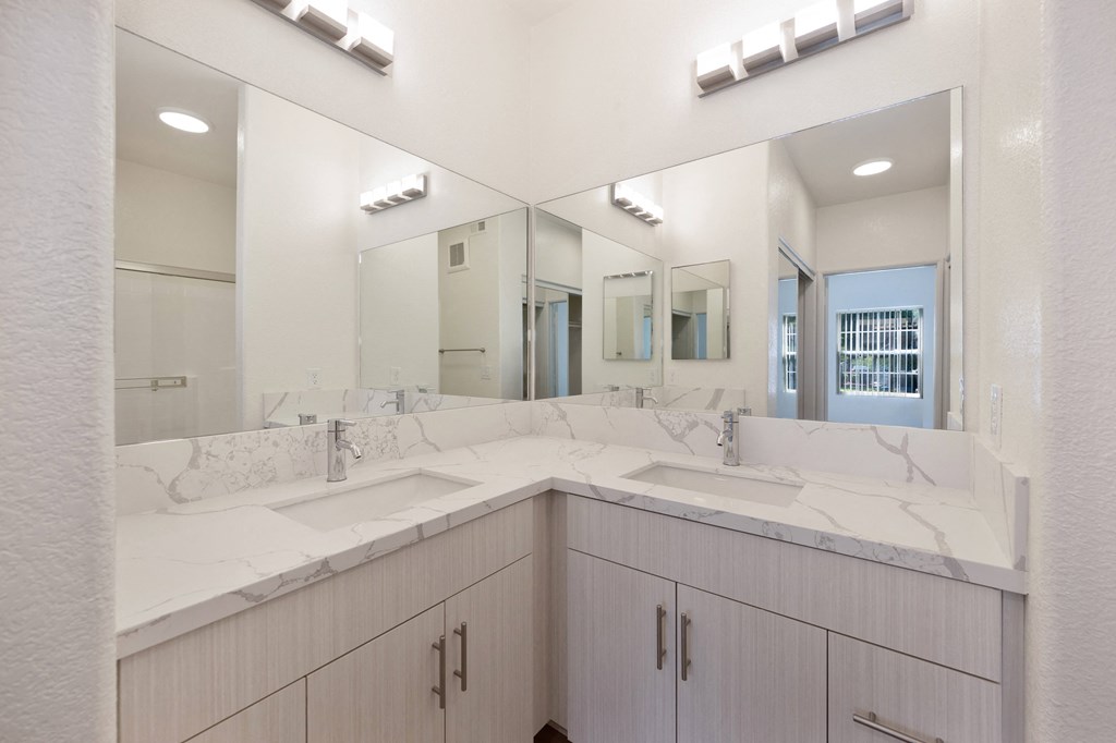Bathroom at at The Landing at Ocean View Hills Apartments