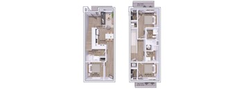 A diagram shows the layout of a two-bedroom apartment.