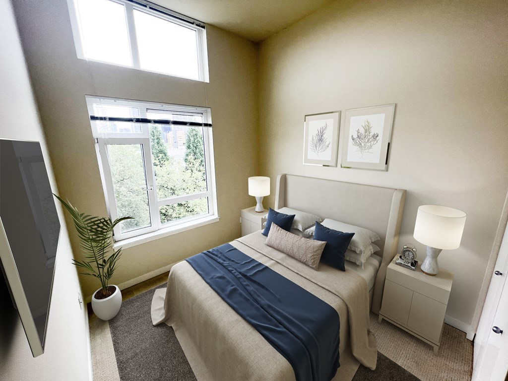 Penthouse Bedroom at Axis, Seattle, WA