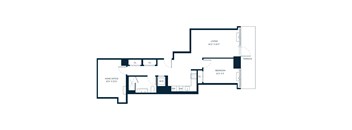 A black and white image of a house floor plan.