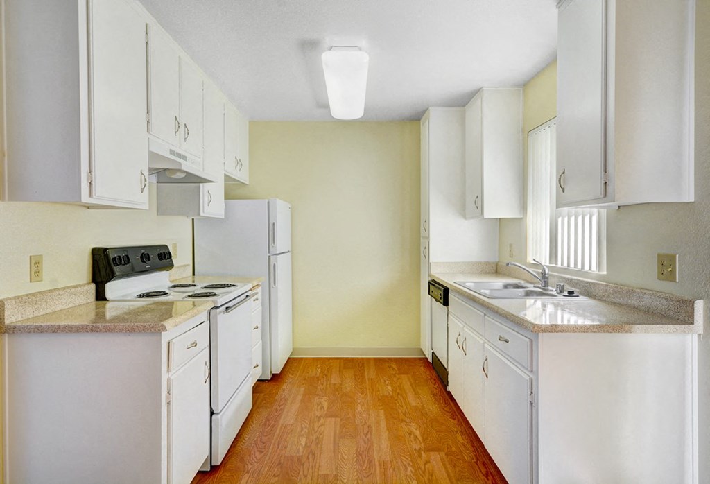 Vacant Kitchen with appliances  at Navajo Bluffs, San Diego, California