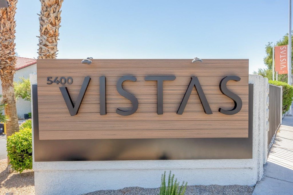 a sign for the villas is shown in front of a building