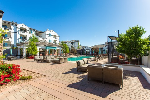 Poolside Lounge at SkyStone Apartments, New Mexico
