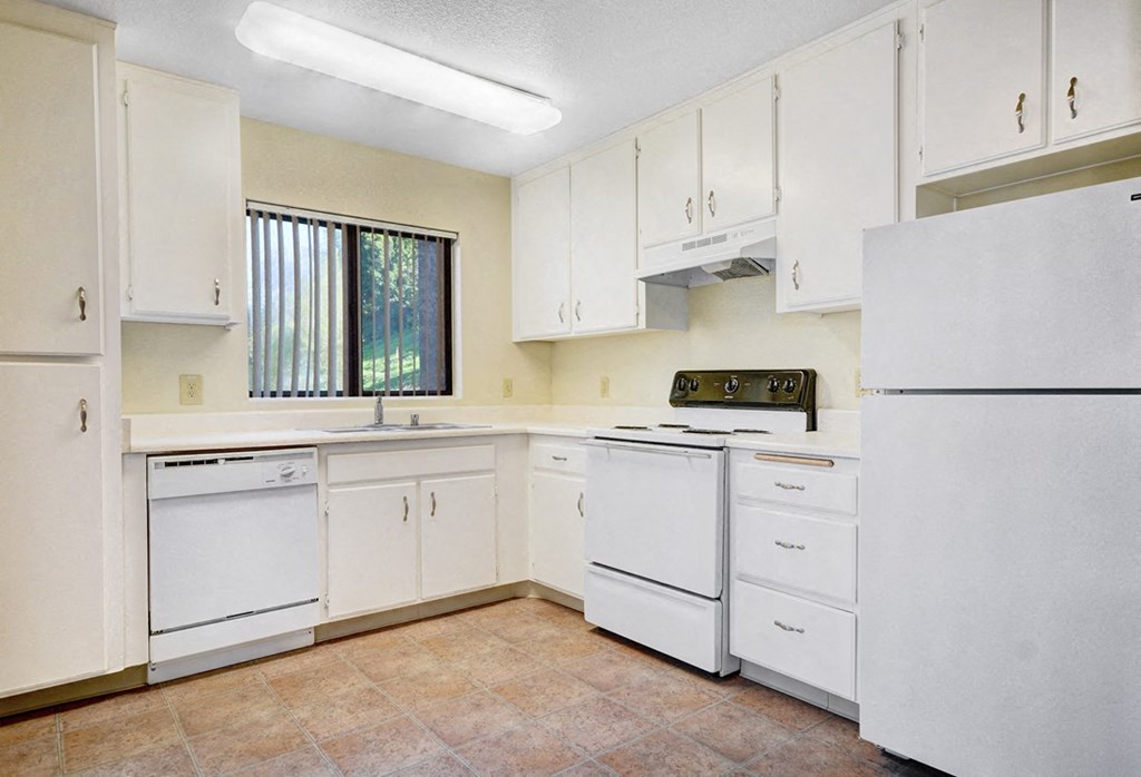 Kitchen with appliances  at Navajo Bluffs, San Diego, California