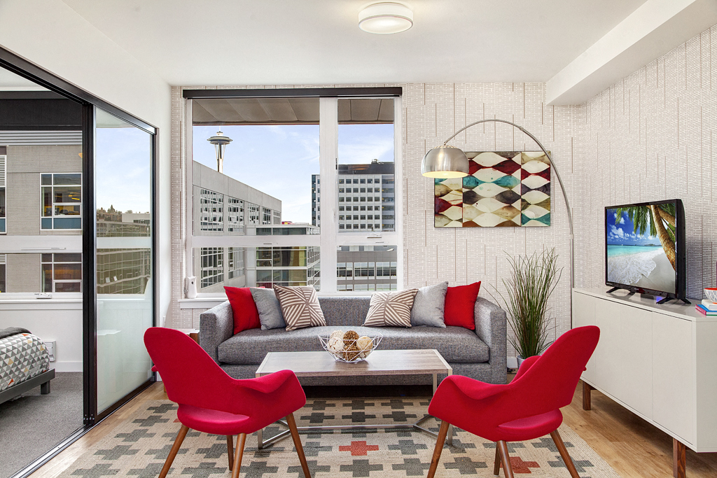 Radius Apartments Model Living Room