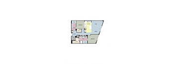 2A Floor Plan at mResidences Miracle Mile, California, 90036