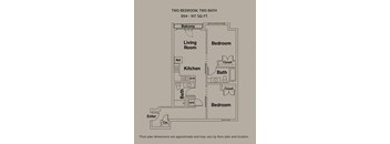 894 sq ft floorplan