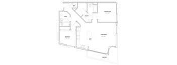 2B Floor Plan at Burano, Long Beach, 90802
