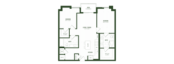 2BD1 Floorplan