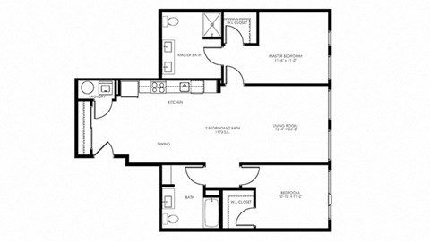 Two Bedrooms Floor plan