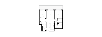 A black and white image of a floor plan for a house.