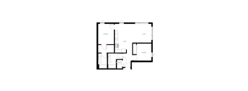 A black and white image of a floor plan with labeled rooms.