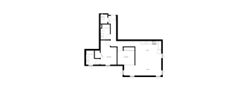 A floor plan of a house with labeled rooms.