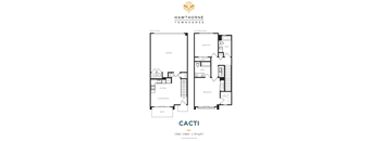 Cacti Floor Plan at Hawthorne Townhomes, Utah