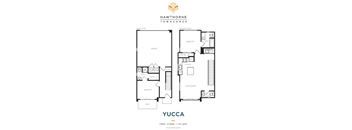 Yucca Floor Plan at Hawthorne Townhomes, South Salt Lake 