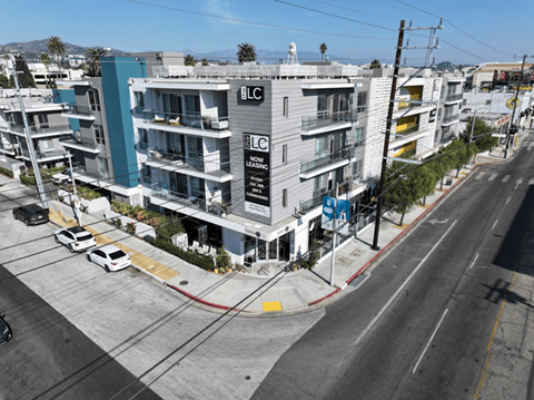 Aerial View of the Property at The LC, Los Angeles, 90038