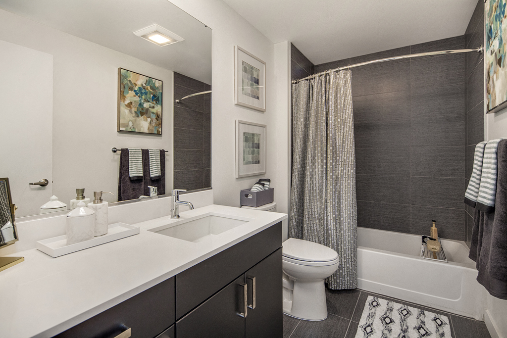 Radius Apartments Model Bathroom