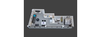 Studio Floor Plan at San Fernando Building, California