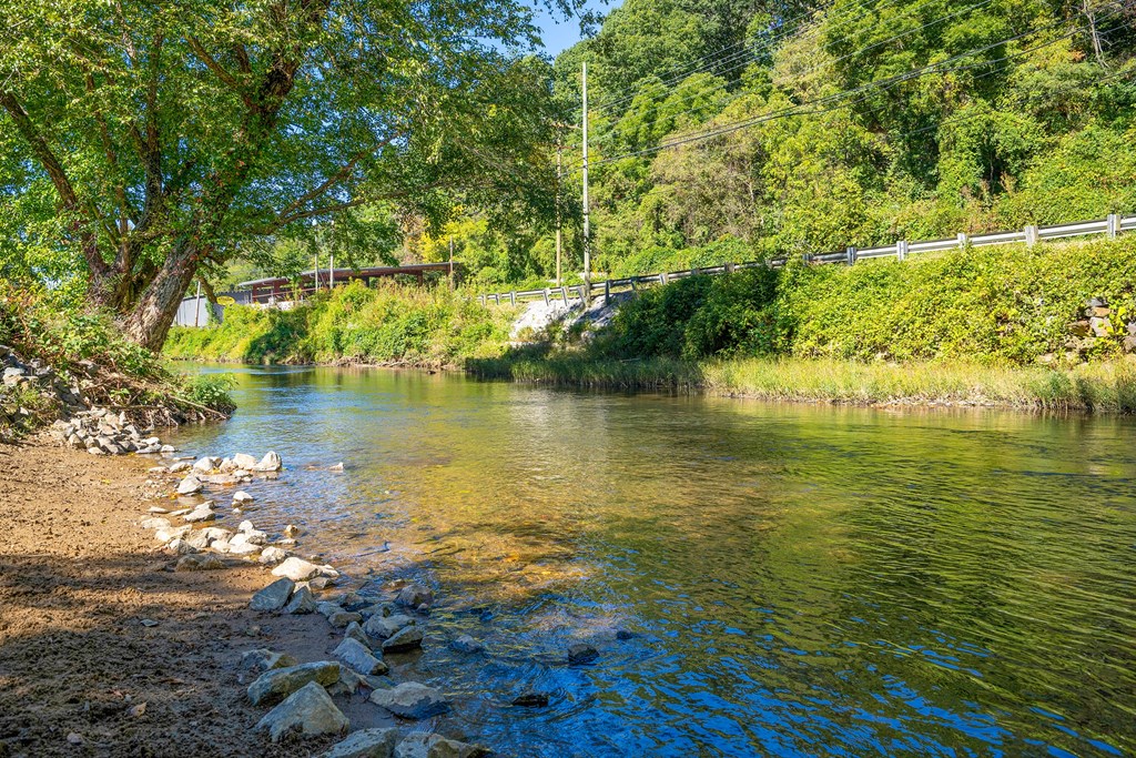 Green space alongside river