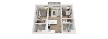a 1 bedroom floorplan is shown in this image