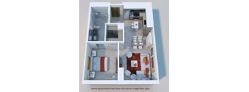 some apartments may have the mirror image floor plan