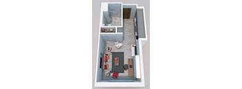 a floor plan of a one bedroom apartment