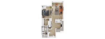 a birds eye view of a floor plan of a house