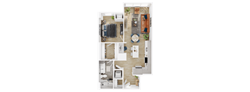 a birds eye view of a floor plan of a house
