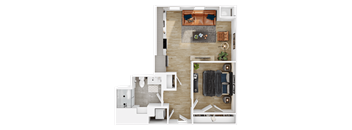 a birds eye view of a floor plan of a house