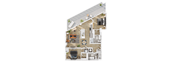 a bird s eye view of a floor plan of a house