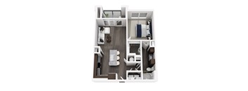 A8 Floor Plan at 422 at the Lake, Austin, TX 78704