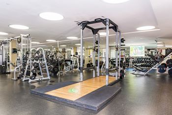 Fitness Center with Equipment at Greenfield Village in San Diego, CA