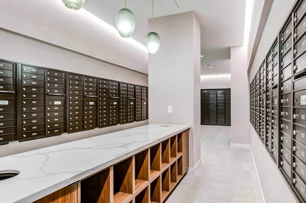 a wine room with a marble counter top and many wine racks