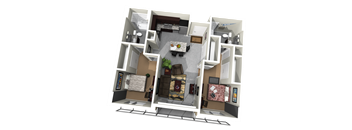 a floor plan of a house with a living room and a dining room