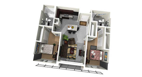 a floor plan of a house with a living room and a dining room