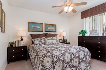 Bedroom with Ceiling Fan at Softwind Point, Vista, CA, 92081