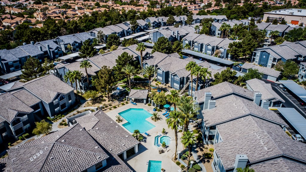 A bird's eye view of The Layne at Peccole Ranch