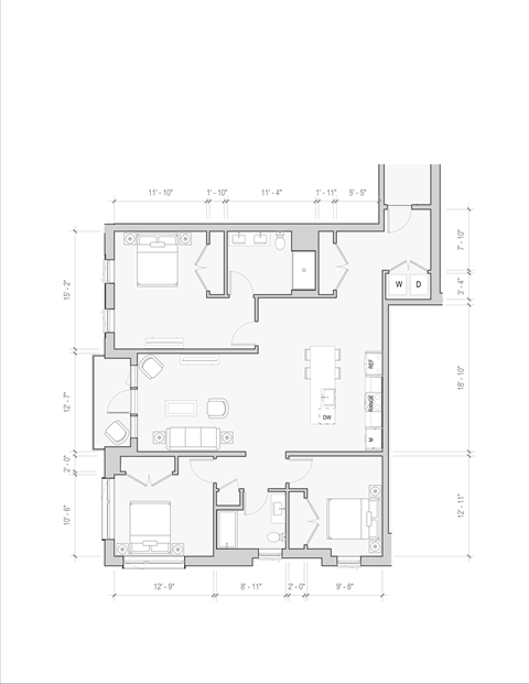 a black and white floor plan of a house