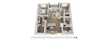 a floor plan of the villas at houston levee west apartments in cordova,