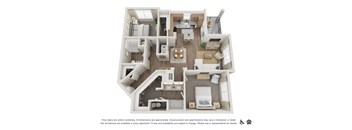 a floor plan of the villas at houston levee west apartments in cordova,