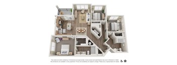 a floor plan of the villas at houston levee west apartments in cordova,