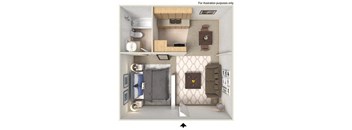 3d floorplan at Softwind Point, Vista, 92081
